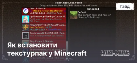 Як встановити текстурпак у Minecraft