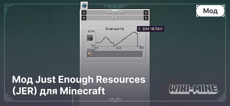 Мод Just Enough Resources (JER) для Minecraft