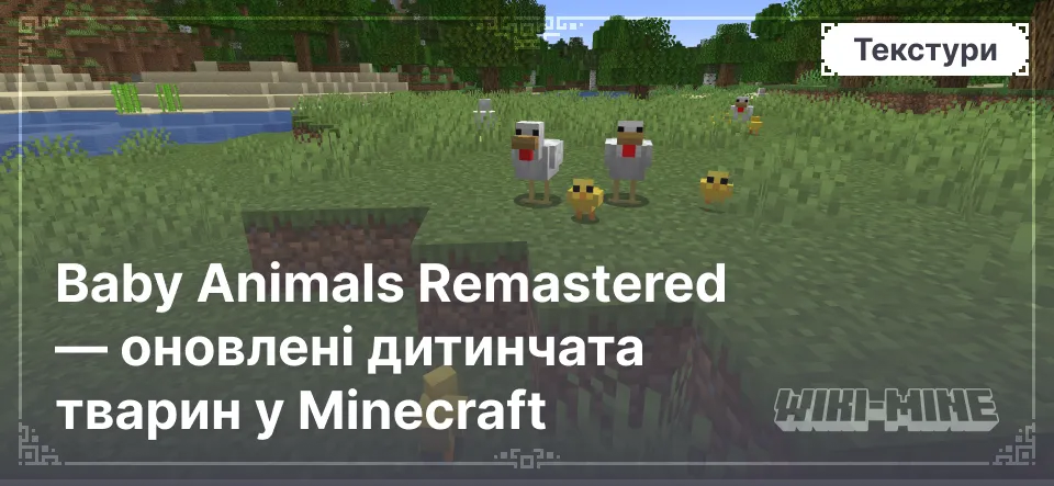 Baby Animals Remastered — оновлені дитинчата тварин у Minecraft